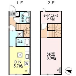 メゾネットみなみの物件間取画像